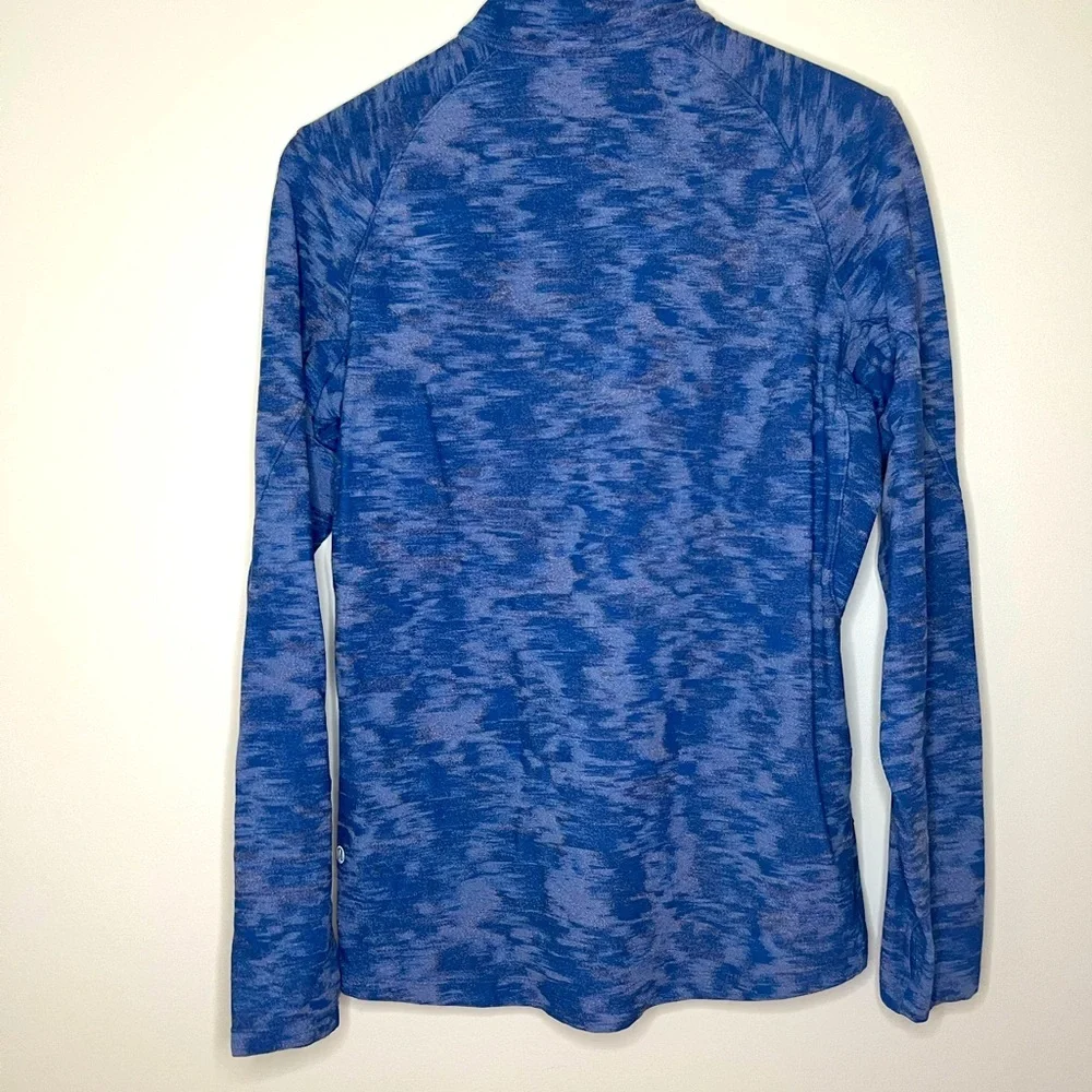 Lululemon Surge Warm Half Zip Fleece Pullover Blue Camo Men’s Size Small - Picture 3 of 4